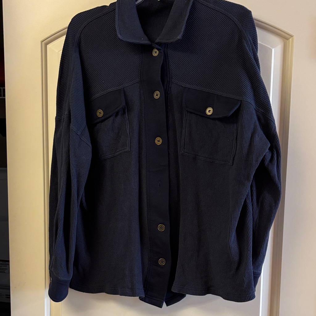 Navy Button-Up Shirt
